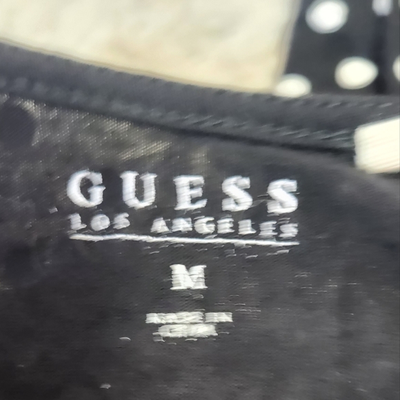 4x $25 Guess sleeve 3/4 polka dot  low  or high neck top size medium - Picture 4 of 6